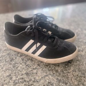 Adidas black and white sneakers